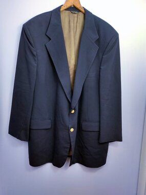 Men's 54 Regular 100% Wool Sport Jacket Blazer Bill Blass Union Made USA FLAWS